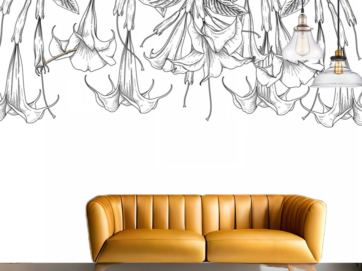 Wallpaper Angel’s Trumpet Floral