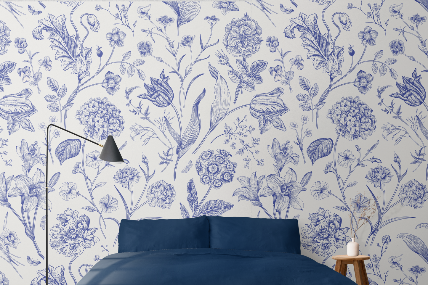 Panelled Wallpaper Spring Flowers