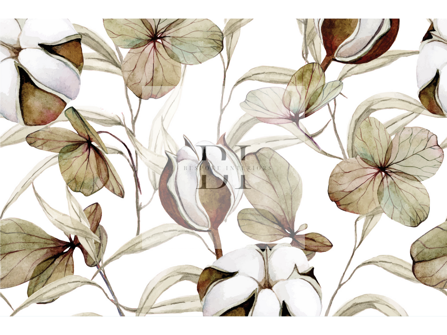 Wallpaper Cotton Foliage