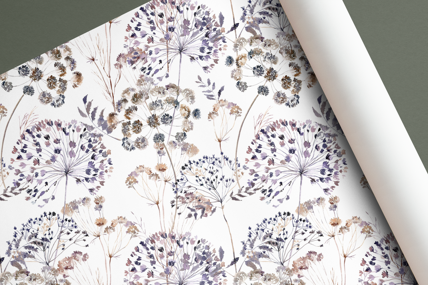 Panelled Wallpaper detailed dandilion