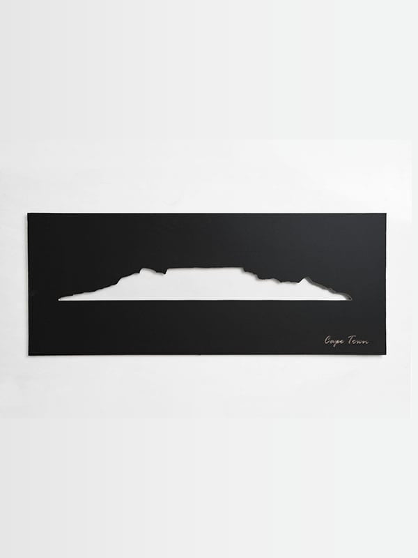 Wall Art Cape Town Skyline Black