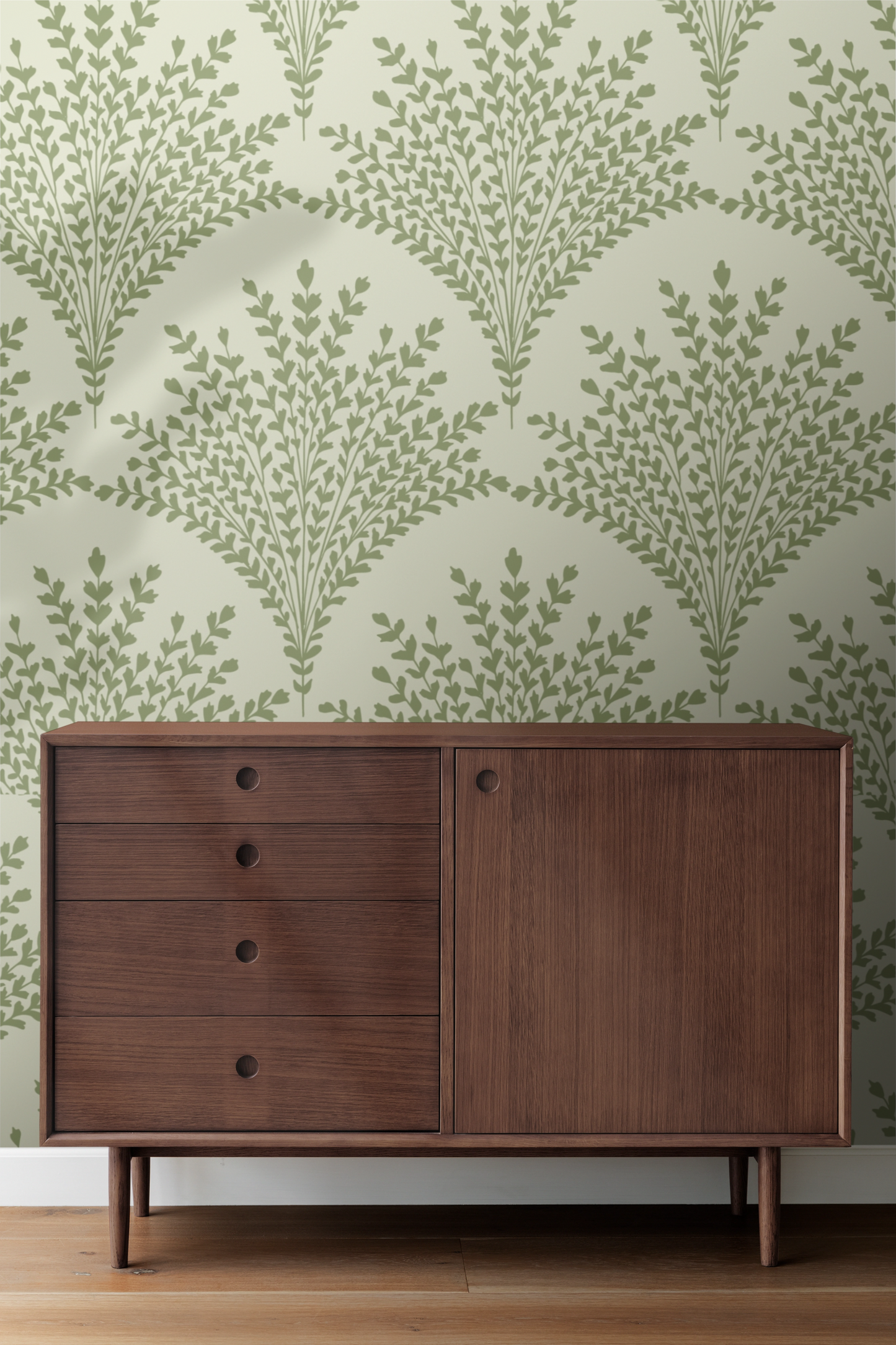 Panelled Wallpaper Minty Fern