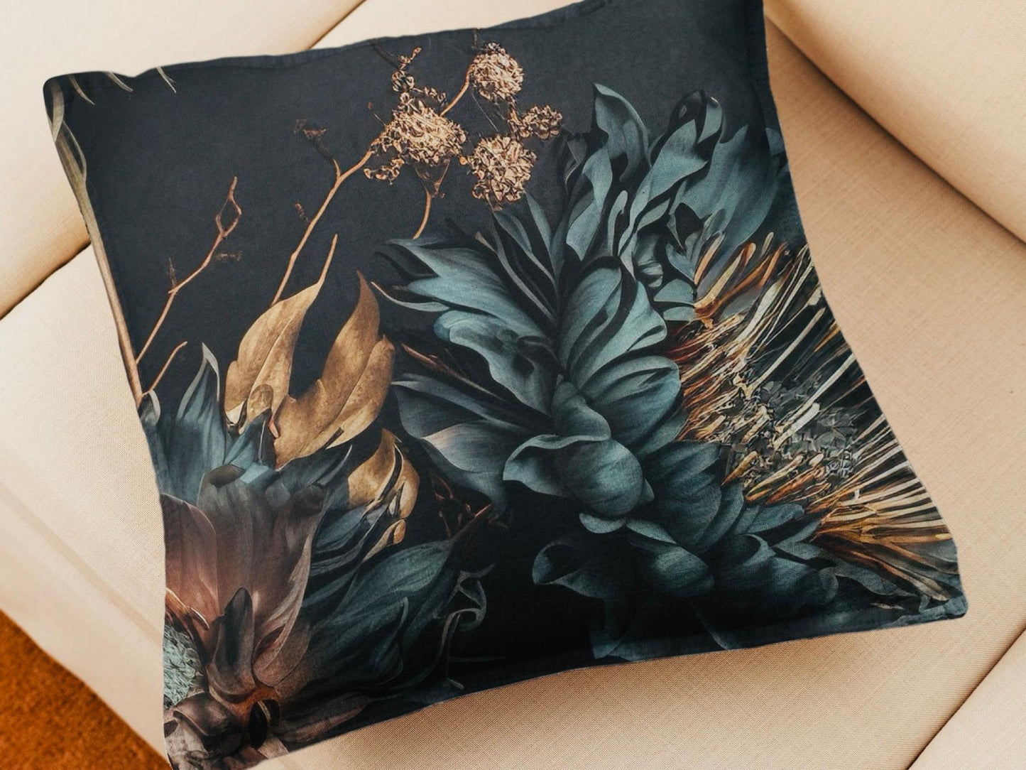 Scatter Cushion Golden Fine Floral
