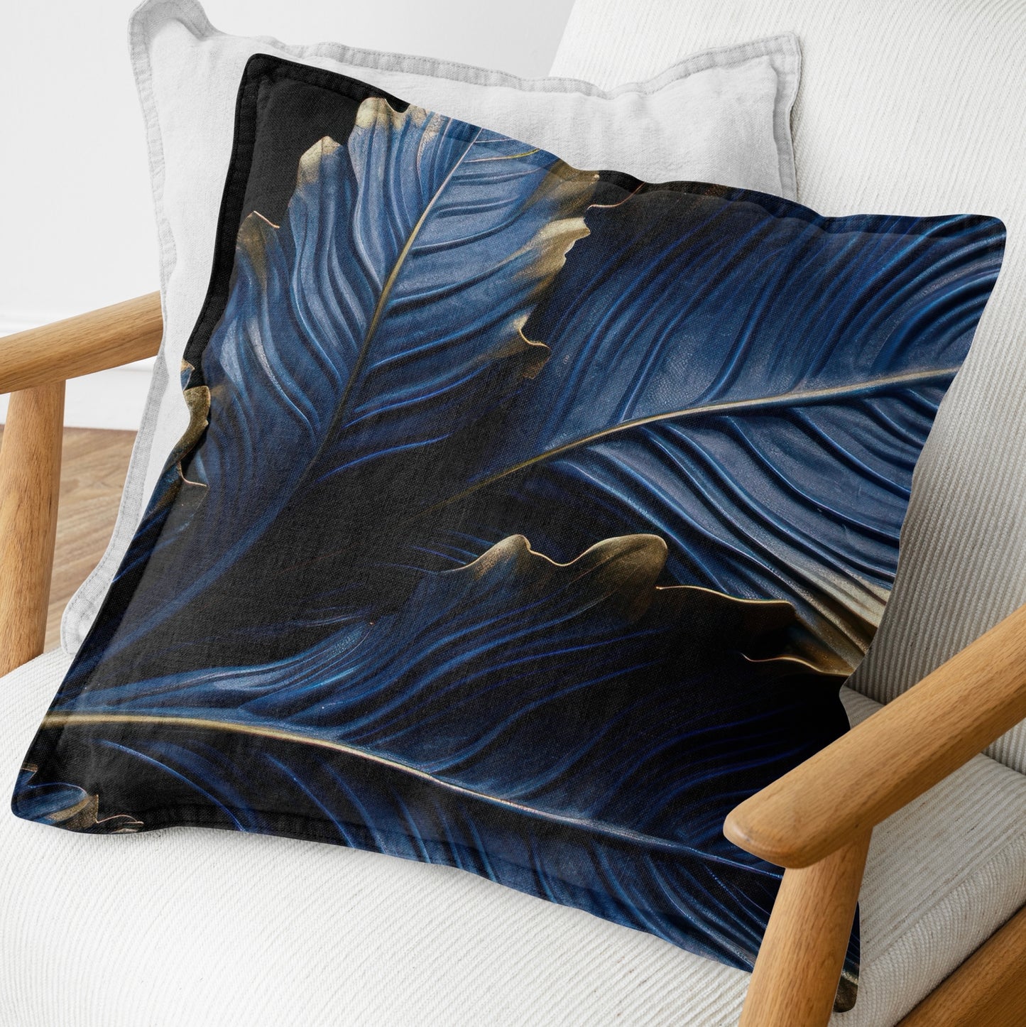 Scatter Cushion Deep Blue/crusted gold