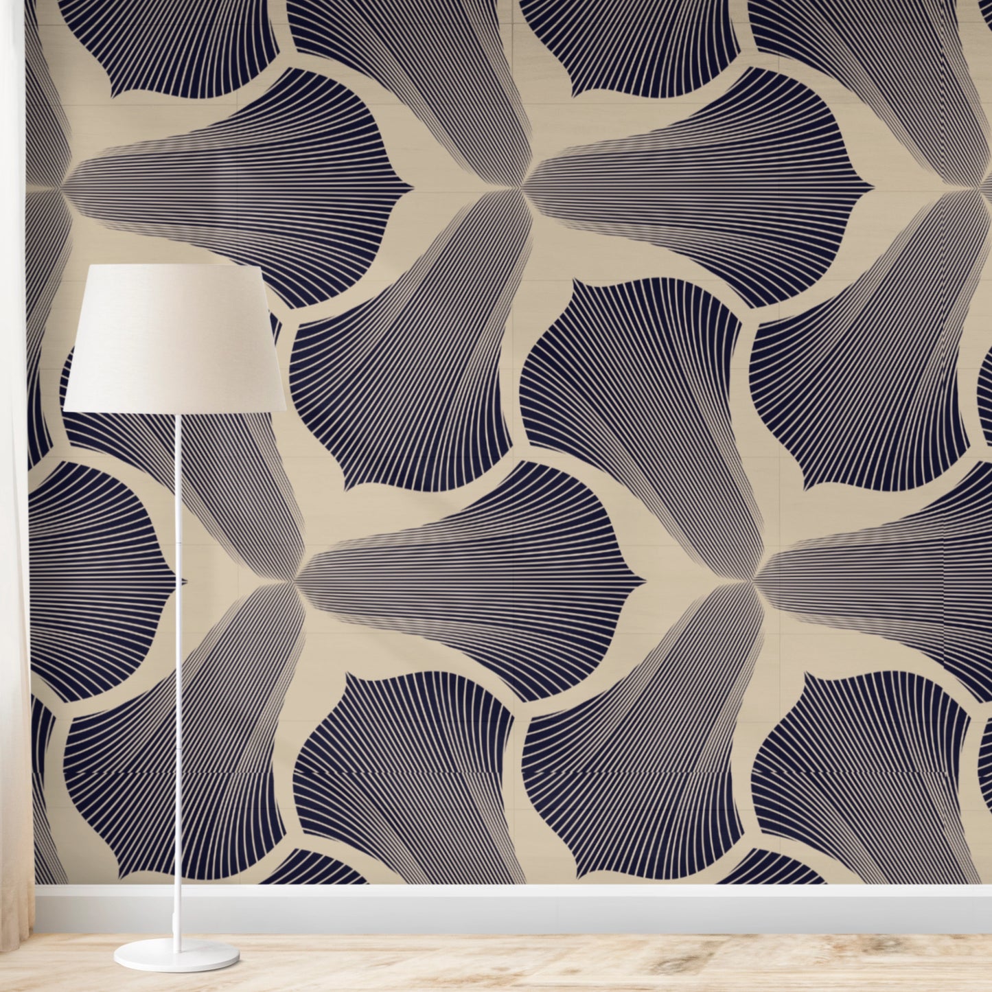 Panelled Wallpaper Petals