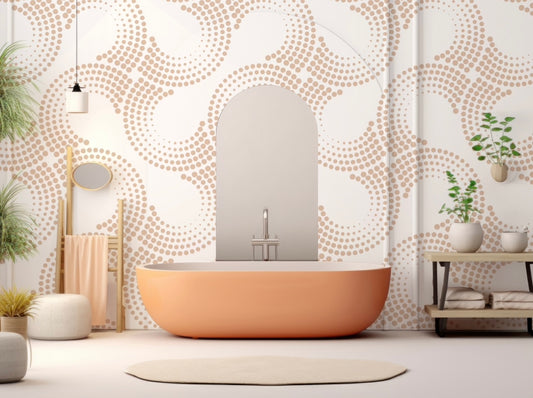 Wallpaper Peach Ripple