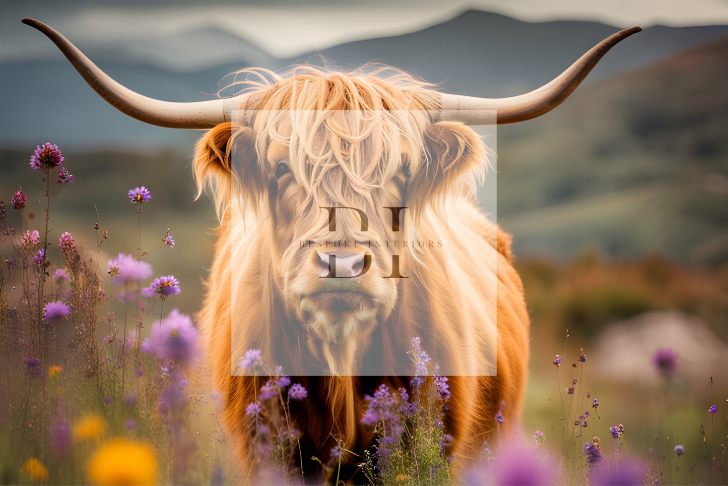 Wallpaper Bull Floral landscape