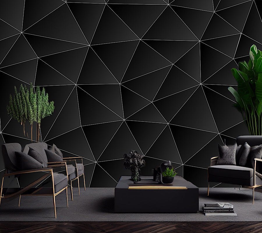 Wallpaper 3D Black Triangle