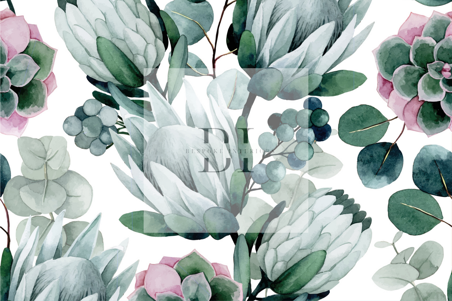 Wallpaper watercolour protea