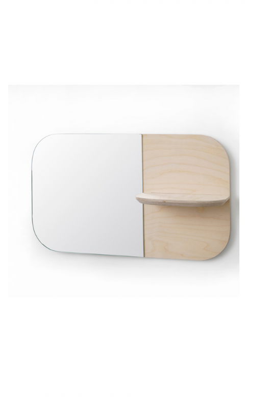 Birch Shelf Mirror