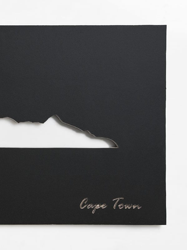 Wall Art Cape Town Skyline Black