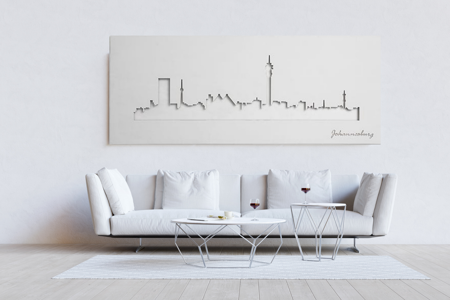 White Johannesburg Skyline