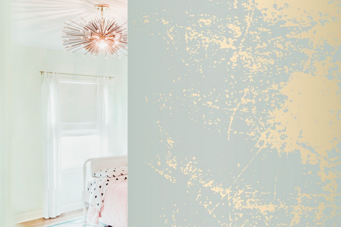 Wallpaper Jade dusted gold